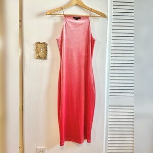 Coral body-con dress